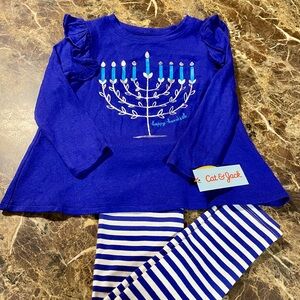 NWT Cat & Jack 4T Hanukkah Outfit-Read Description Please!